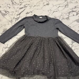 Gray Starry Kids Dress